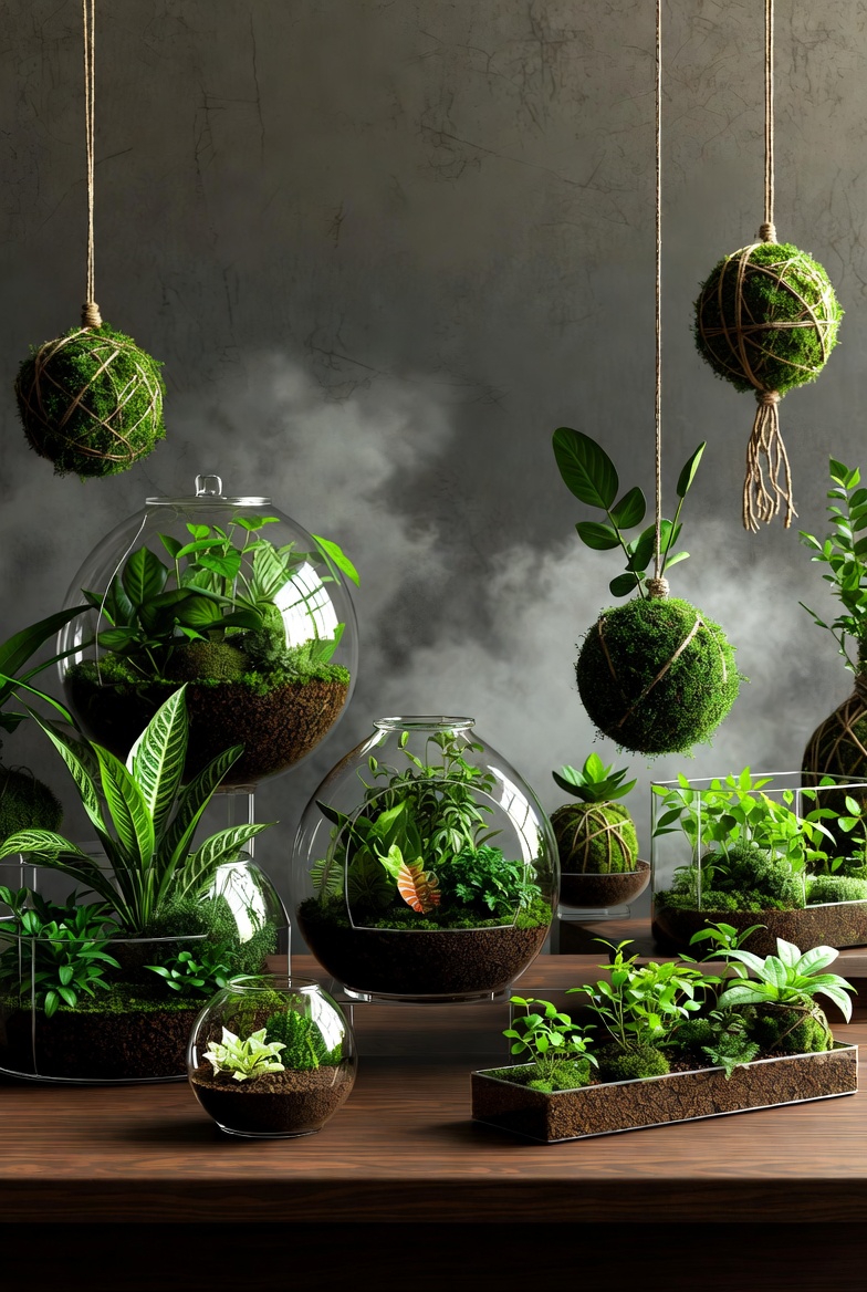 Indoor plant arrangement