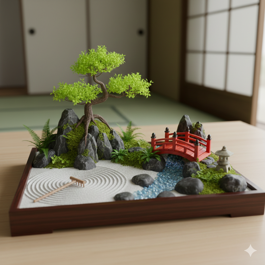 Succulent tray garden arrangement